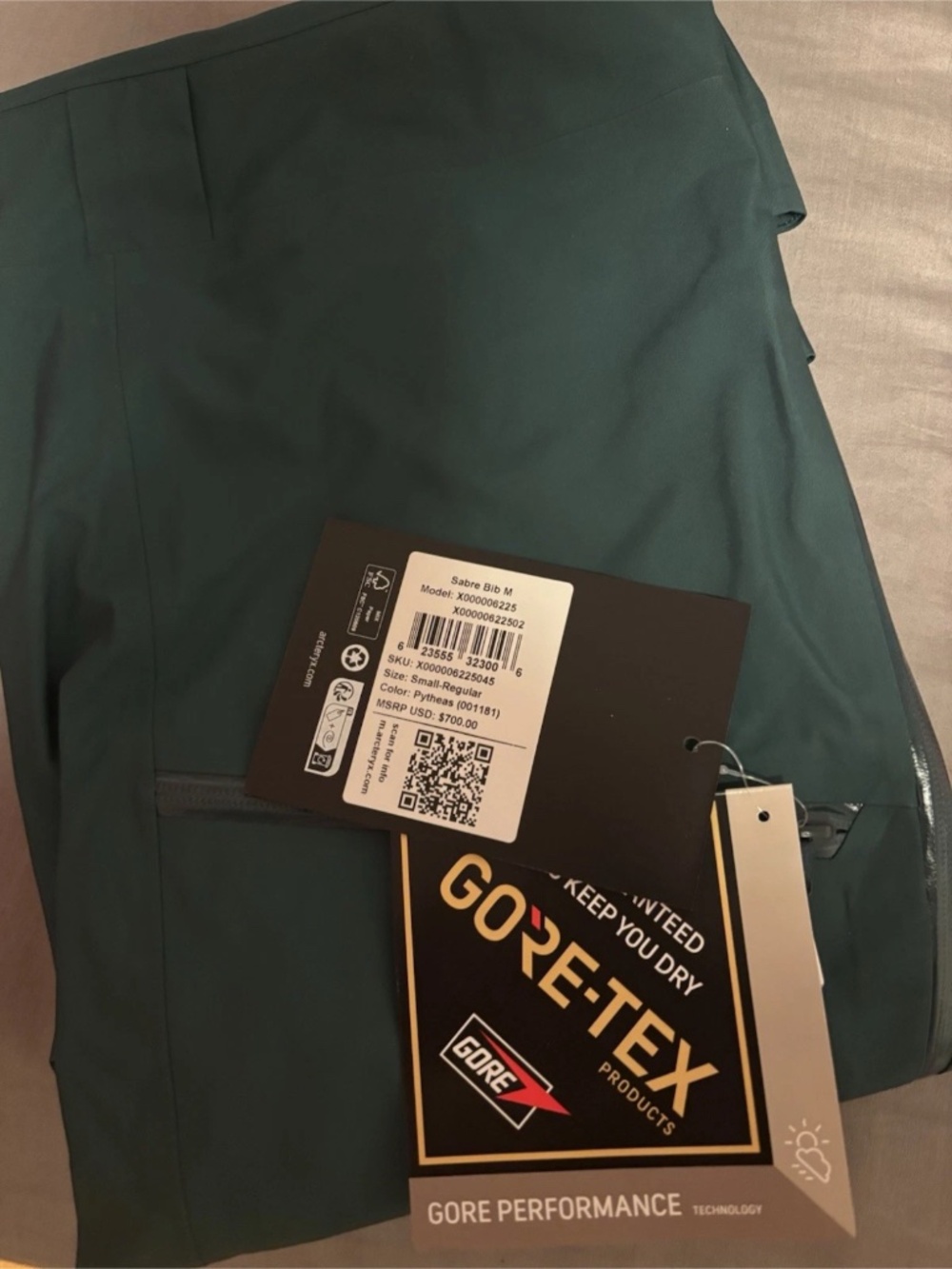 Arcteryx Sabre Bib Man Small
